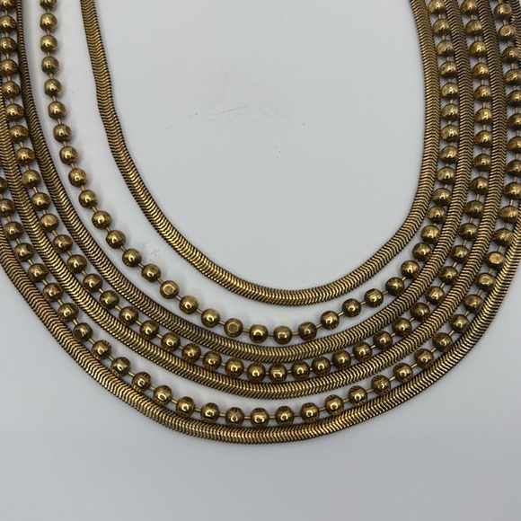 Rock Chic Necklace Bracelet Set Grunge Punk‎ Multistrand Ball Chain Studs - Picture 6 of 6